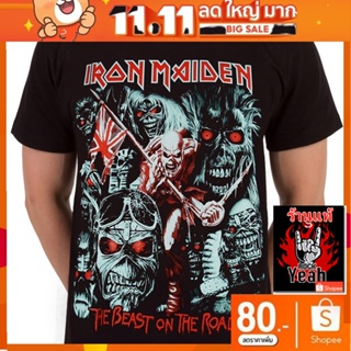 เสื้อวง Iron Maiden เสื้อลาย ไอเอิร์นเมเดน ไอร่อน เสื้อยืดผู้ชาย Rock เสื้อวินเทจ RCM731