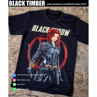 Tee BT 161 Black Widow เสื้อยืด สีดำ BT Black Timber T-Shirt ผ้าคอตตอน สกรีนลายแน่น S M L XL XXL