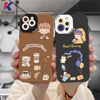 เคสไอโฟน  For IPhone 13 12 11 PRO MAX 6 7 6S 8 Plus X XR XS MAX Se 2020 6SPlus 7Plus 6Plus 8Plus XSMAX การ์ตูนหมีน่ารักซองโทรศัพท์มือถือ