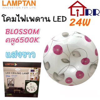 โคมไฟเพดาน LED 24W 24วัตต์ LAMPTANแลมป์ตั้น  BLOSSOM (ลายบลอสซัม) คูล6500K