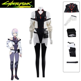 Cyberpunk: Edgerunners Lucy Anime Cosplay Costume Sexy Jumpsuit Outfits Role Play Lucy Wig Halloween Costume for Women Girl