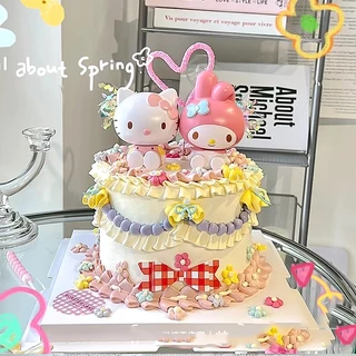 เมโลดี้ของตกแต่งด้านบนของเค้กวันเกิดลายการ์ตูน/Hello Kitty