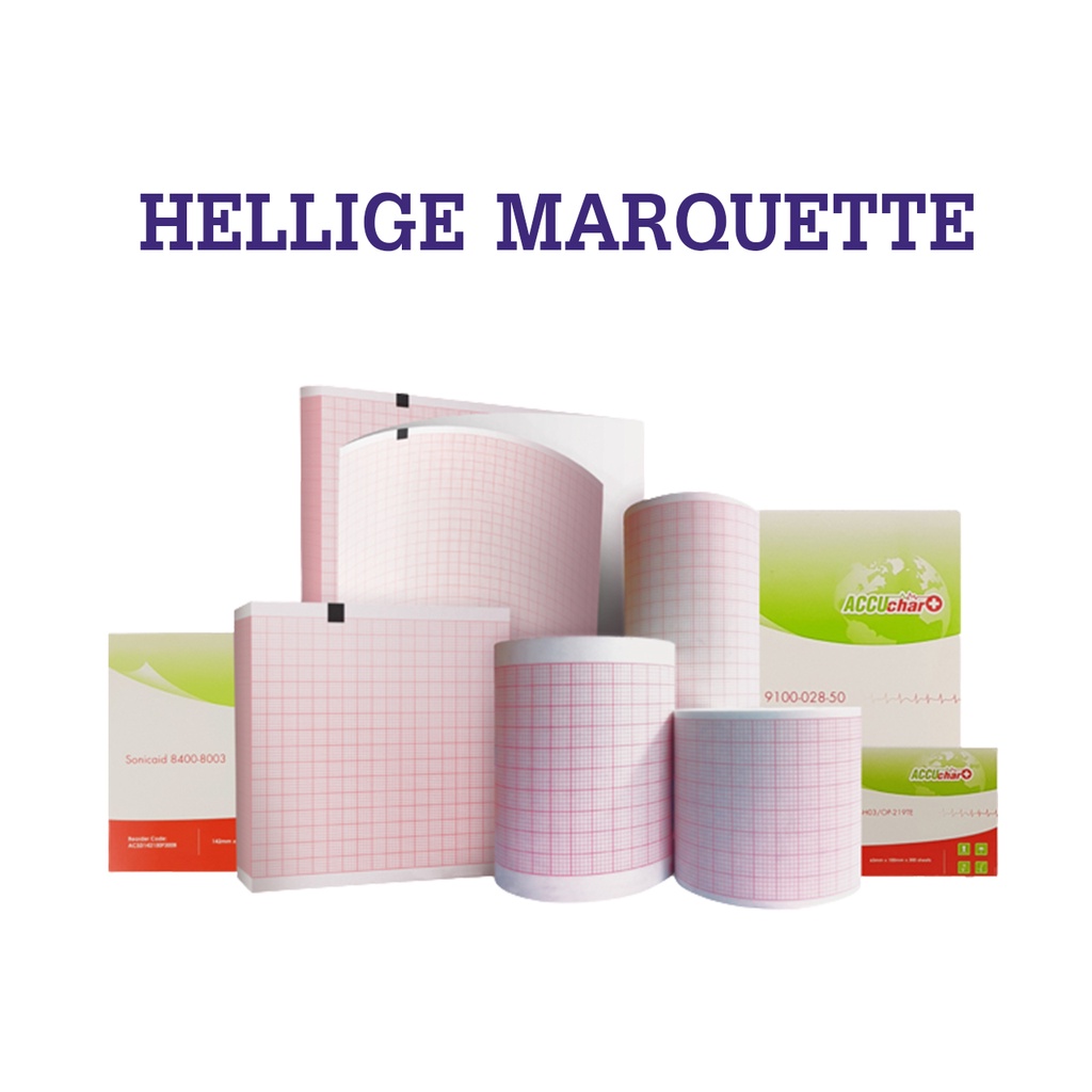 ACCU-CHART EKG ROLL สำหรับปริ้นเตอร์ยี่ห้อ HELLIGE MARQUETTE  สำหรับ MAC 400 / 800 / 1200 / 3500 / 5500