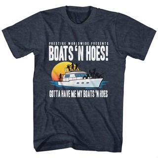 Boats N Hoes Step Brothers T-Shirt เสื้อแฟชั่นผญ เสื้อยืดสีขาว เสื้อยืดแขนสั้น