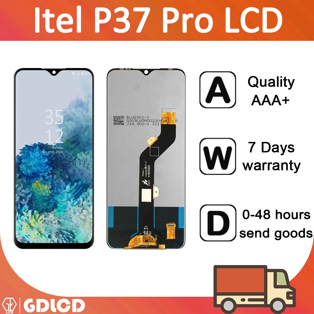 Itel P37 Pro อะไหล่หน้าจอสัมผัสดิจิทัล LCD แบบเปลี่ยน สําหรับ ITEL P37Pro