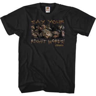 Say Your Right Words Labyrinth Shirt เสื้อทหาร เสื้อขาว