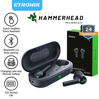 ETRONIK หูฟัง Razer Hammerhead Bluetooth 5.0 หูฟังไร้สาย True พร้อมไมโครโฟน Auto Pair In-Ear Low Latency Gaming Headset