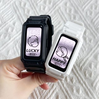 Glacier สายนาฬิกาข้อมือ แบบใส พร้อมเคสป้องกัน สําหรับ HUAWEI Band 8 7 6 2 Honor Band 6