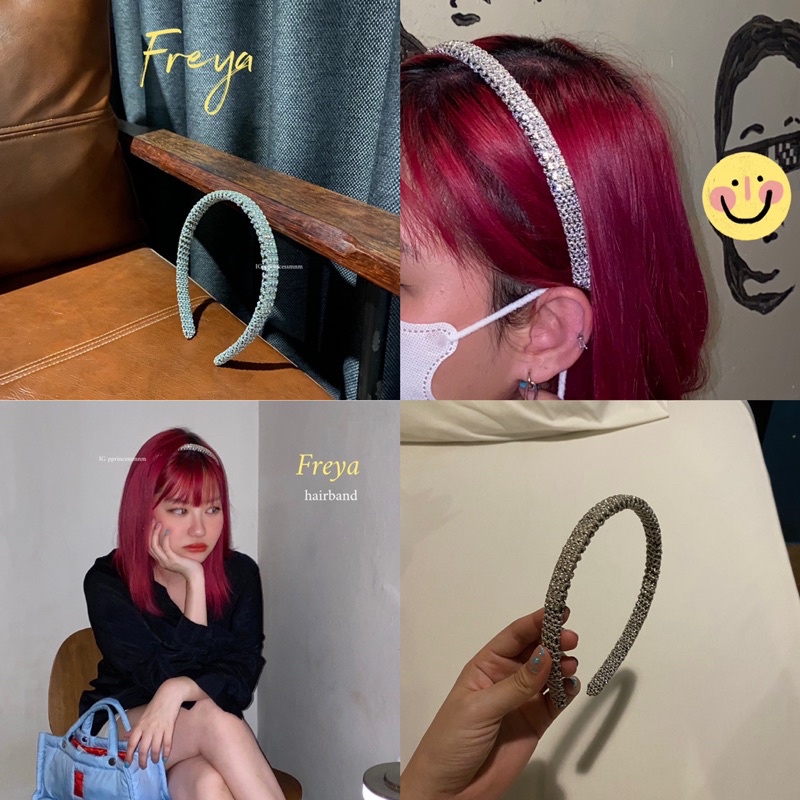 [pmn]Freya คาดผมเพชร ขนาดกำลังดี มีของพร้อมส่ง เก็บโค้ดส่วนลดหน้าร้านได้ค้าบ