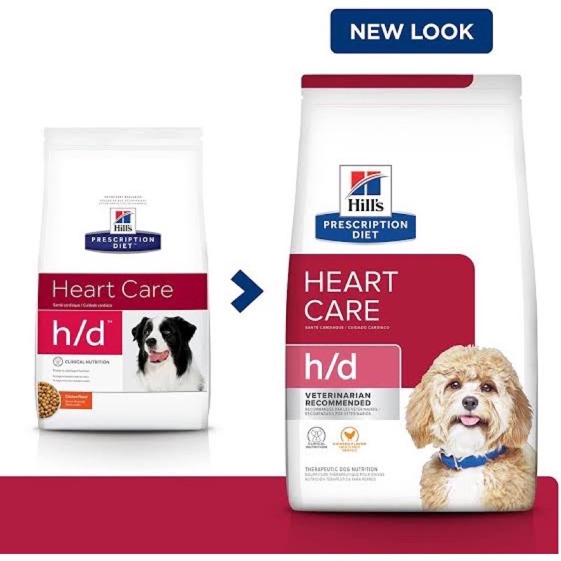 [1.5kg] Hill's Heart Care h/d อาหารสุนัขประกอบการรักษาโรคหัวใจชนิดเม็ด 1.5kg