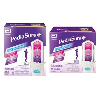 (2 ขนาด) Pediasure+ พีเดียชัวร์+ เครื่องดื่มโปรตีนนมและถั่วเหลืองผสมวิตามินและเกลือแร่ รสจืด สูตรไม่เติมน้ำตาลทราย