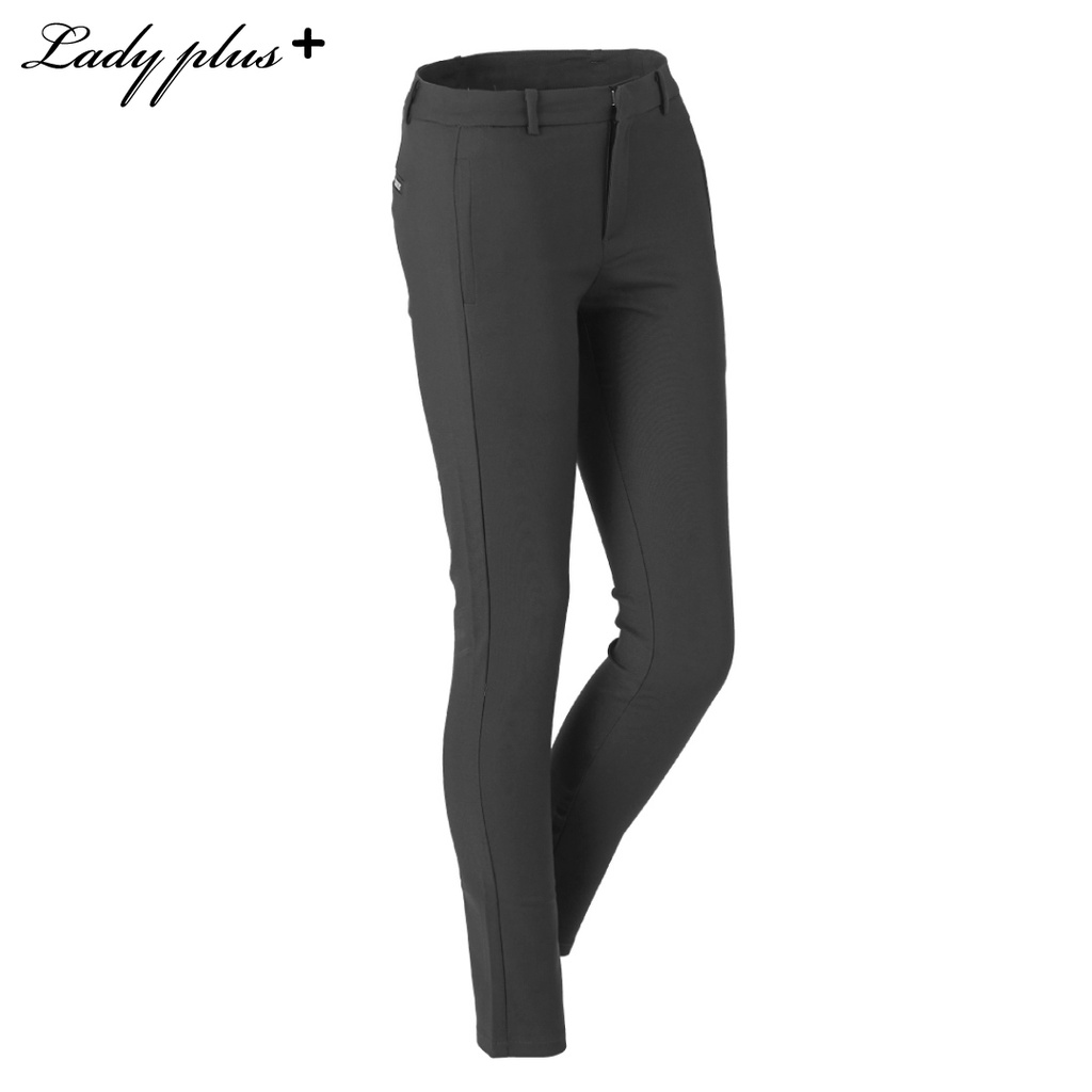Lady Plus กางเกงขายาว | Long Pants 9767PL กางเกงทำงาน กางเกงทรงสลิม สีดำ