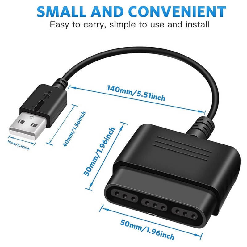 Ace อะแดปเตอร์แปลงสายเคเบิล USB ABS-material PS1 PS2 Dual-Shock Joypad Gamepad to PS3 PC Game