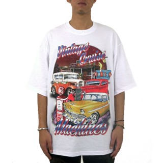 oversize T-shirt เสื้อยืด VINTAGE MACHINE OVERSIZE ของแท้ S-5XL