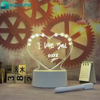 โคมไฟตั้งโต๊ะอะคริลิค LED รูปปฏิทิน 3D ชาร์จ USB พร้อมปากกา สําหรับตกแต่งห้องนอน คริสต์มาส งานแต่งงาน ของขวัญวันหยุด ให้แฟน