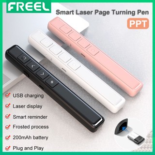 Freel รีโมตคอนโทรลปากกา แบบสไลด์ ไร้สาย N35 RF 2.4GHz PPT USB สําหรับพรีเซนเตอร์