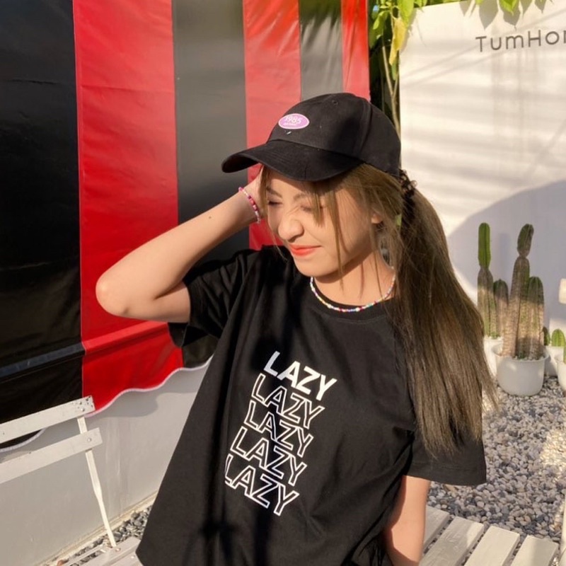 sherbetteeshop|เสื้อยืดลาย LAZY