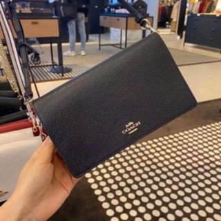 สีดำค่ะ NEW COACH CROSS BODY BAG 🛍️ Anna Foldover Clutch Crossbody IM/Denim