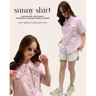 ❗️SUNNY BOY SHIRT #dressylismm เสื้อเชิ้ตปกยาว มีดีเทลผูกที่คอ