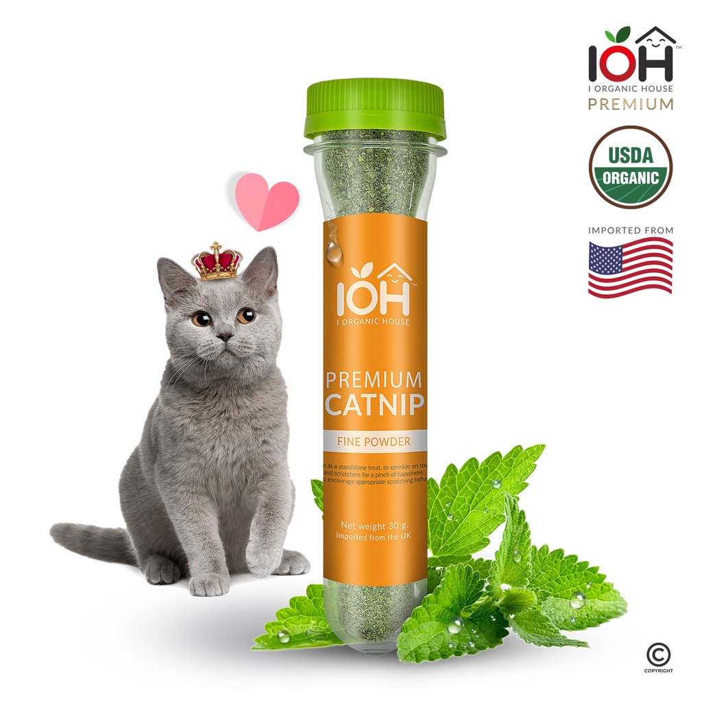 IOH Premium CATNIP - FINE POWDER 100% Naturals แคทนิป สมุนไพรสำหรับแมว 33ml