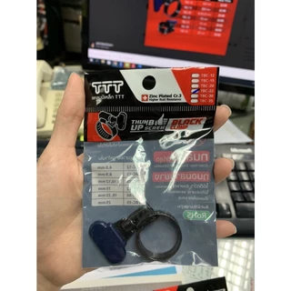 หางปลา แคลมป์เหล็ก TTT สีดำ เข็มขัดรัดสาย ทนสนิม TBC (รุ่น THUMB UP SCREW) แคมป์รัดสายยาง รัดท่อ 1 ชิ้น