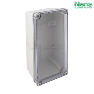 NANO-203CW กล่องพลาสติกกันน้ำฝาใส ขนาด 5x10x3.5” (127.10x254x91 mm.) (NANO Electric®)