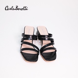 รองเท้าส้นเตี้ย Carla Berotti สีดำ 38 มือ1