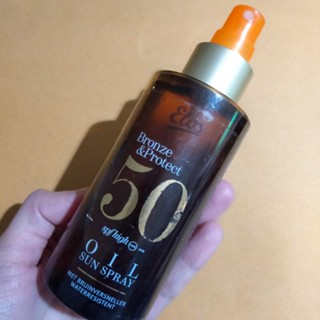 ออยล์อาบแดด กันแดด เนเธอร์แลนด์ Etos Bronze &amp; Protect oil SPF 50 Garnier Huille Bronzing oil bronze Tanning oil 200ml