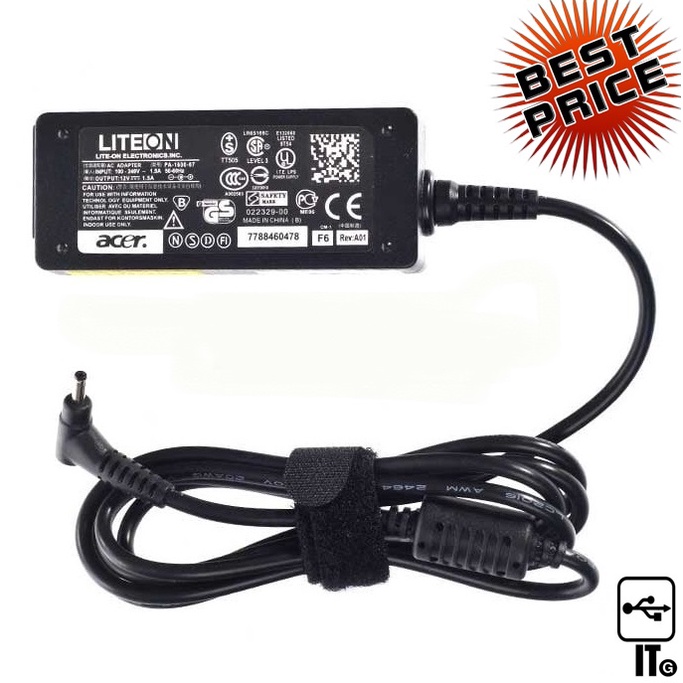 Adapter NB ACER (3.0*1.0mm) 12V (20W) 1.5A 'POWERMAX' อะแดปเตอร์สำหรับแล็ปท็อป ที่ชารต์โน๊ตบุ๊ค ประก