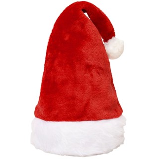 หมวกซานตาคลอส Premium Quality Super Thick Red Santa Hat