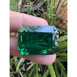 Synthetic Lab Green Emerald Octagon 12x16 - 23cts(2pcs)