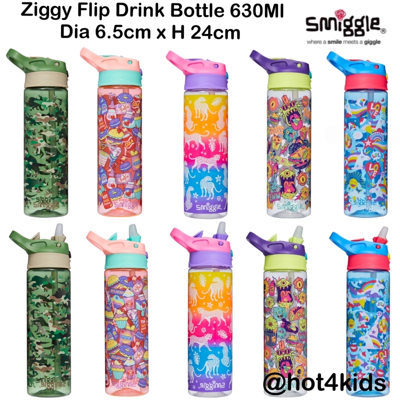 ✅smiggle สมิกเกอร์ ziggy flip 630 ml  bottle กระติก💰จ่ายปลายทางได้💵แท้💯