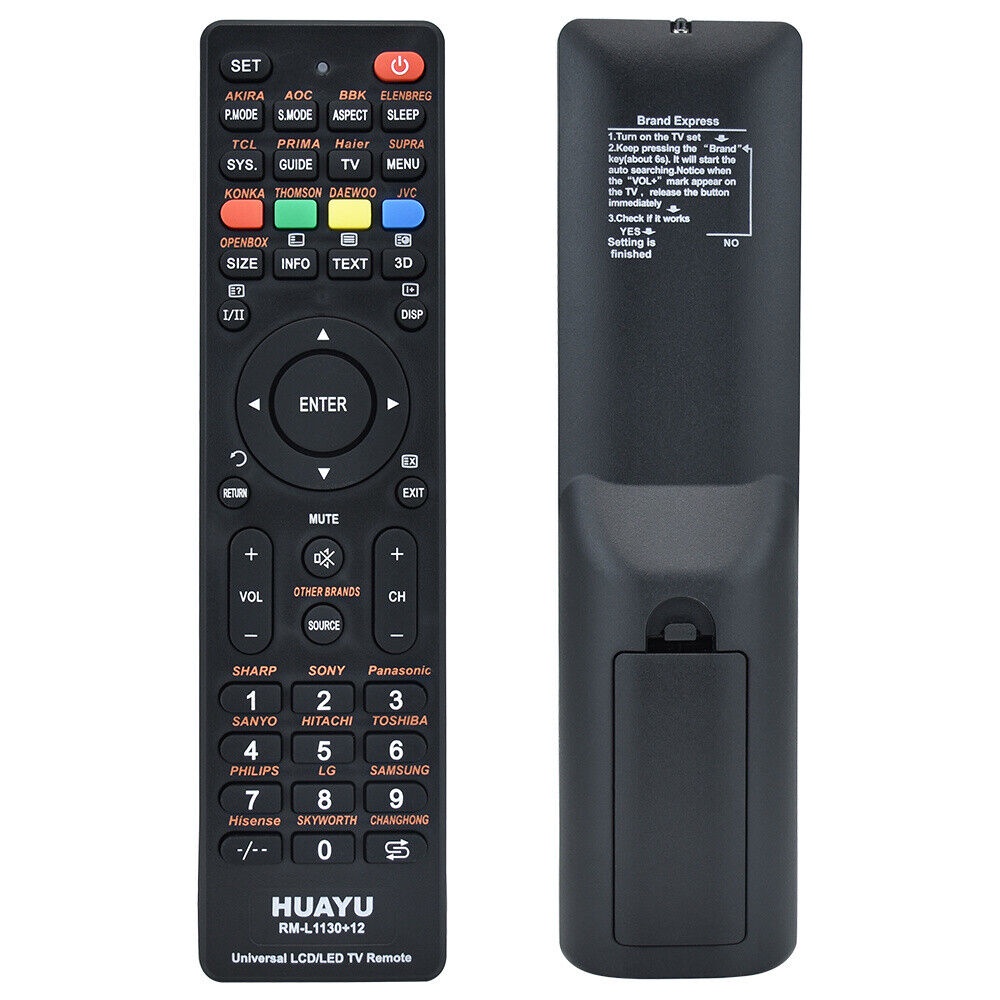 ใหม่ HUAYU RM-L1130 + 12 Universal LCD IR TV รีโมทคอนโทรล RM-L1130 + X RM-L1130 + 8