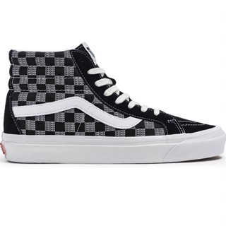 VANS SK8-HI 38 DX CHECKER CHECK BLACK SNEAKERS สินค้ามีประกันแท้