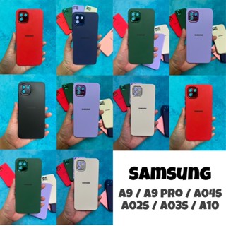 🫘🌰 เคสกำมะหยี่ด้านใน โลโก้ด้านหลัง เคสสี รุ่น Samsung A9 / A9pro / A04s / A02s / A03s / A10 สินค้ามีพร้อมส่งจากไทย 🍭🧁