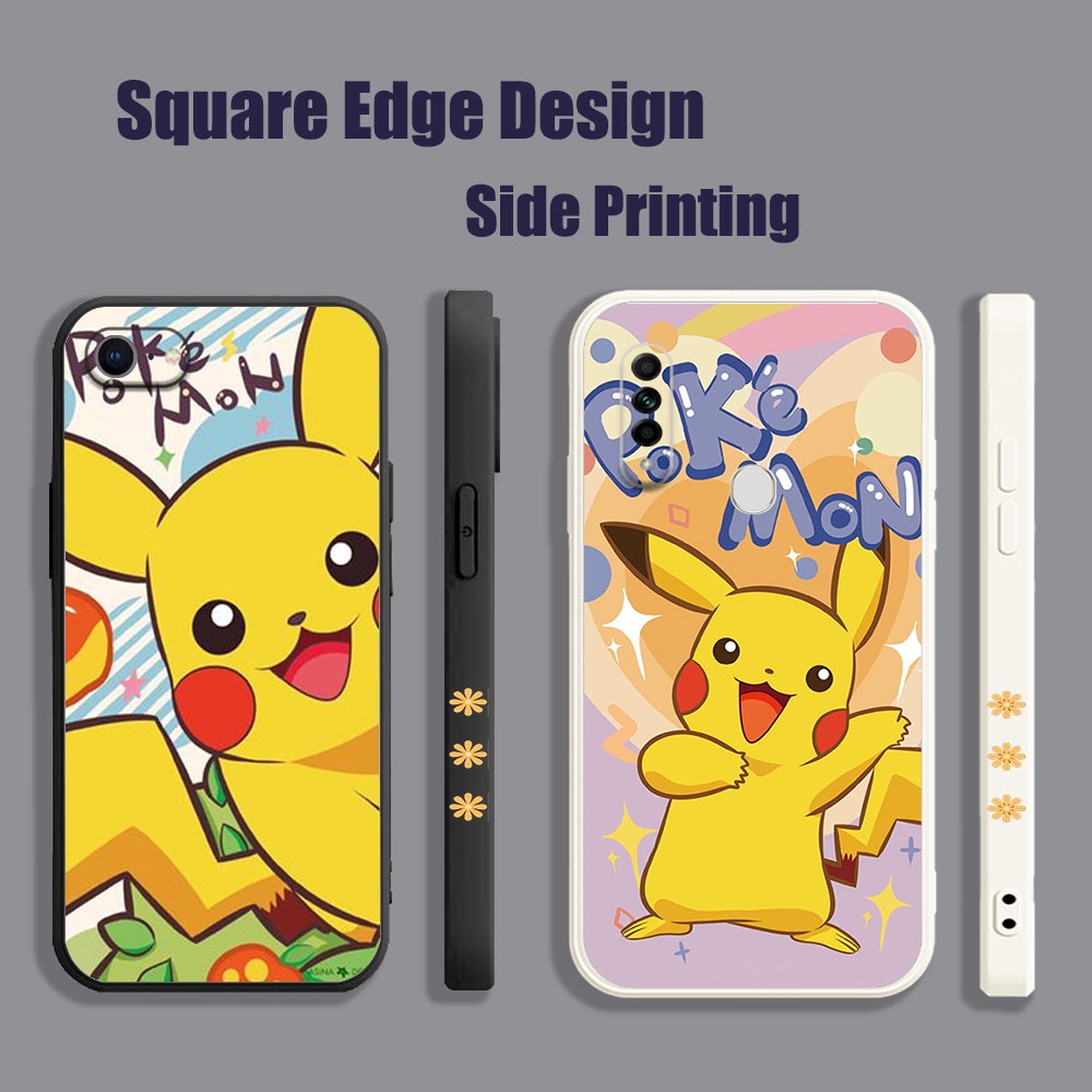 สําหรับOPPO A12 A3S A5S A5 A7 A15 A15S A16 A16S A12EอะนิเมะPikachuน่ารักPokemon FQY08 เคสโทรศัพท์สแค
