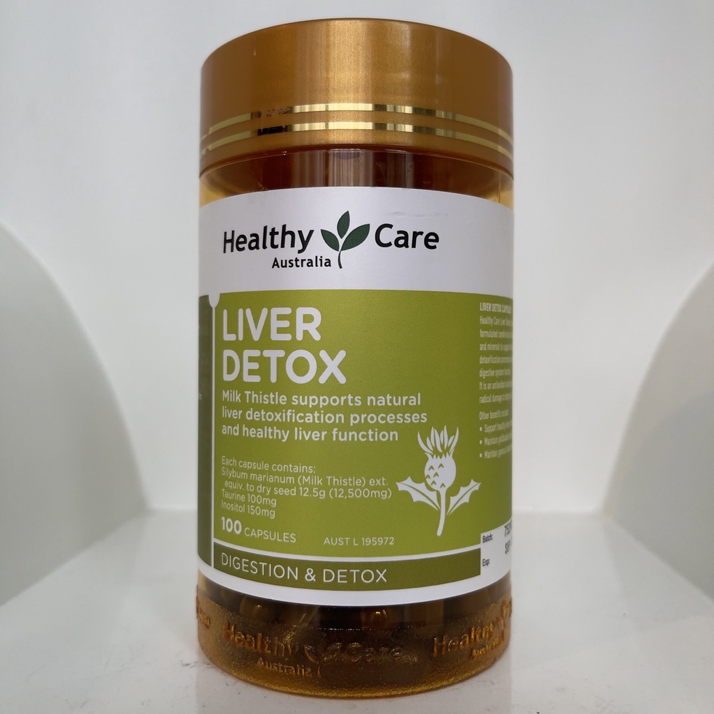Healthy Care Liver Detox 100 Capsules ล้างพิษตับตามธรรมชาติและ การทำงานของระบบย่อยอาหาร