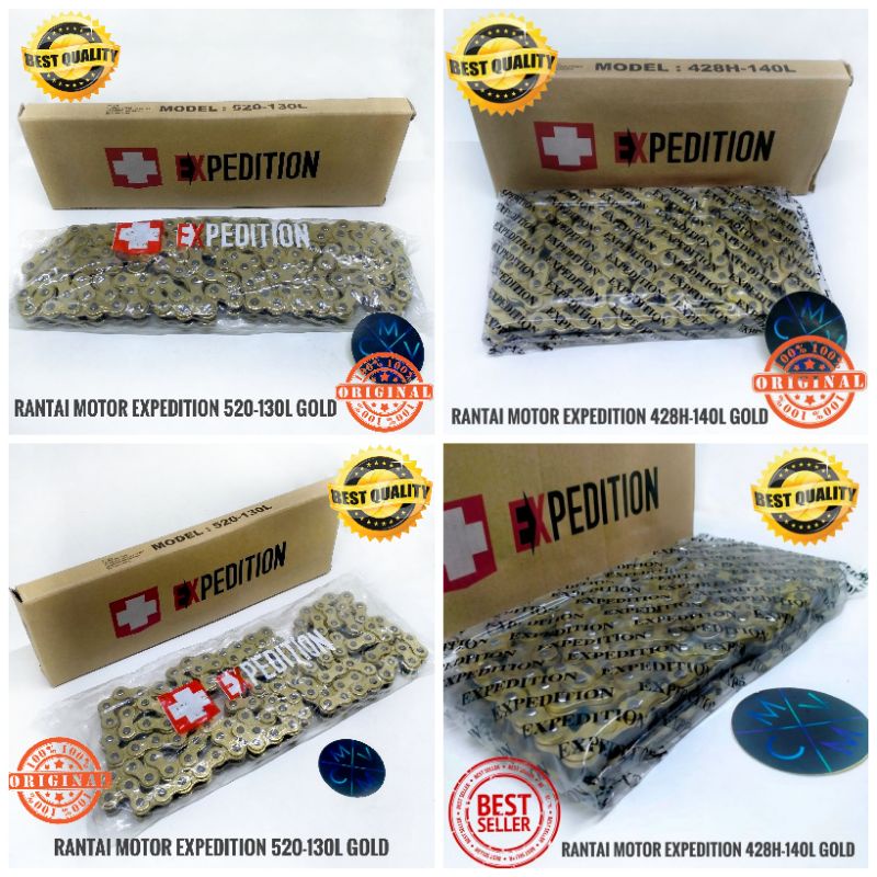 EXPEDITION GOLD 428H 140L 520 130L ORIGINAL MOTORCYCLE CHAIN / Expedition gold 428 H 140 L 520 130 L