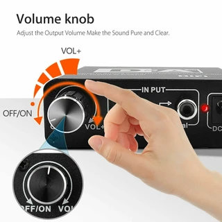 Hifi dac Amp Digital To Analog Audio Converter RCA 3.5 มม.เครื่องขยายเสียงหูฟัง Toslink Optical Coaxial Output แบบพกพา dac 24bit