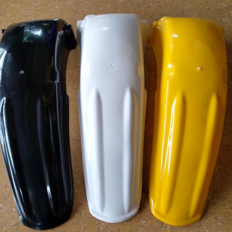 Hitam PUTIH ด้านหลัง Fender Yamaha DT125 DT 125 X DTX Trail Enduro Tril Trial Vintage คลาสสิก TS TS125 สีดําสีขาวสีเหลืองด้านหลัง Fender Selebor