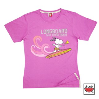 ☇◕SUIKA (แตงโม) - เสื้อแตงโม เสื้อยือคอกลม SNOOPY ลายเซิฟ (SN.O-019)