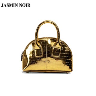 Jasmin NOIR กระเป๋าถือ กระเป๋าสะพายไหล่ ลายหนังจระเข้ พร้อมสายสะพาย สําหรับผู้หญิง