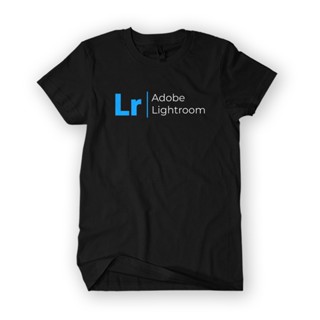 เสื้อยืดโอเวอร์ไซส์เสื้อยืดผ้าฝ้าย พิมพ์ลายโลโก้ Lightroom ยุค 30s Distro สําหรับผู้ชาย และผู้หญิง เหมาะก เสื้อยืดสีพื้น