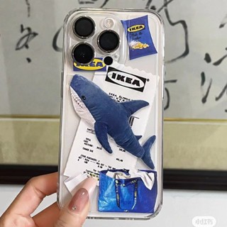 เคสป้องกันโทรศัพท์มือถือใส แบบนิ่ม ลาย IKEA Shark สําหรับ Apple Iphone 14 13promax XSMax 12 xr 11 8p xs P2AA