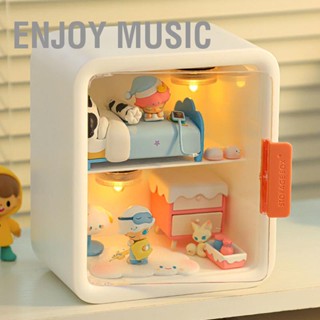 BEnjoy กล่องเก็บของ แบบ 2 ชั้น สีโปร่งใส สําหรับบ้านตุ๊กตา