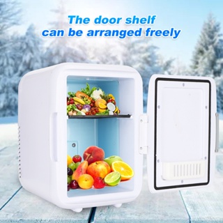 [คลังสินค้าใส]ตู้เย็นแบบพกพา ทำความเย็นเร็ว ของใช้ในครัวเรือน ตู้เย็นมินิ Mini Fridge ทำความร้อน/เย็น 12V กล่องเก็บความเย็นไฟฟ้าแบบพกพาขนาด 4L สําหรับรถยนต์