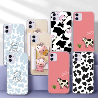 เคสโทรศัพท์มือถือแบบนิ่ม TPU ใส ลายวัวน่ารัก ERT94 สําหรับ iPhone 5 5s se 6 6S 7 8 Plus