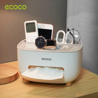 [พร้อมส่ง]Ecoco ที่ใส่ทิชชู่ มีที่วางโทรศัพท์ กล่องทิชชู่อเนกประสงค์ รุ่น E2009 มี 3 สี
