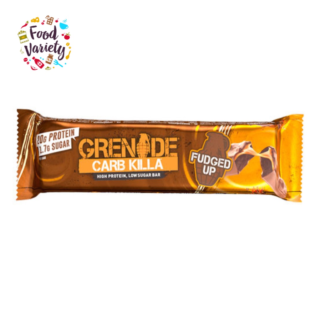(Best Before 30May2026) Grenade Carb Killa High Chocolate Protein Bar Fudged Up Flavor 60g
