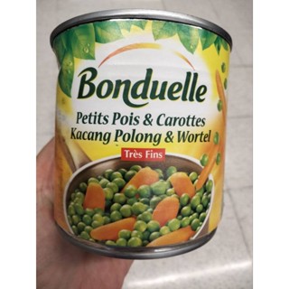 Bonduelle Green Peas Carrots ถั่วลันเตาและเบบี้เครอทในน้ำเกลือ 400g. ราคาพิเศษ